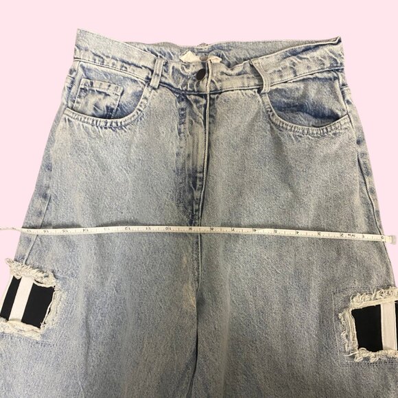 🔥 Soulofmu Light Wash Distressed Wide Leg Jeans – Size M 🔥 - Picture 7 of 10